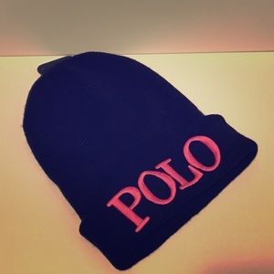 POLO Ralph Lauren Pink embroidery winter hat